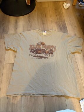 Fruit of the Loom Beige Graphic Surf T‑Shirt